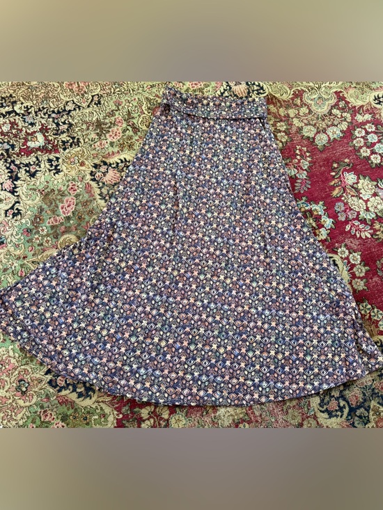 LuLaRoe Dresses & Skirts - LuLaRoe purple ikat print knit maxi skirt foldover waist M